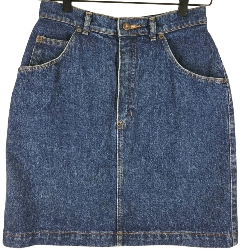 VTG Gap Denim Skirt Juniors 9/10 High Rise‎ Medium Wash 90s Y2K Retro Cotton USA